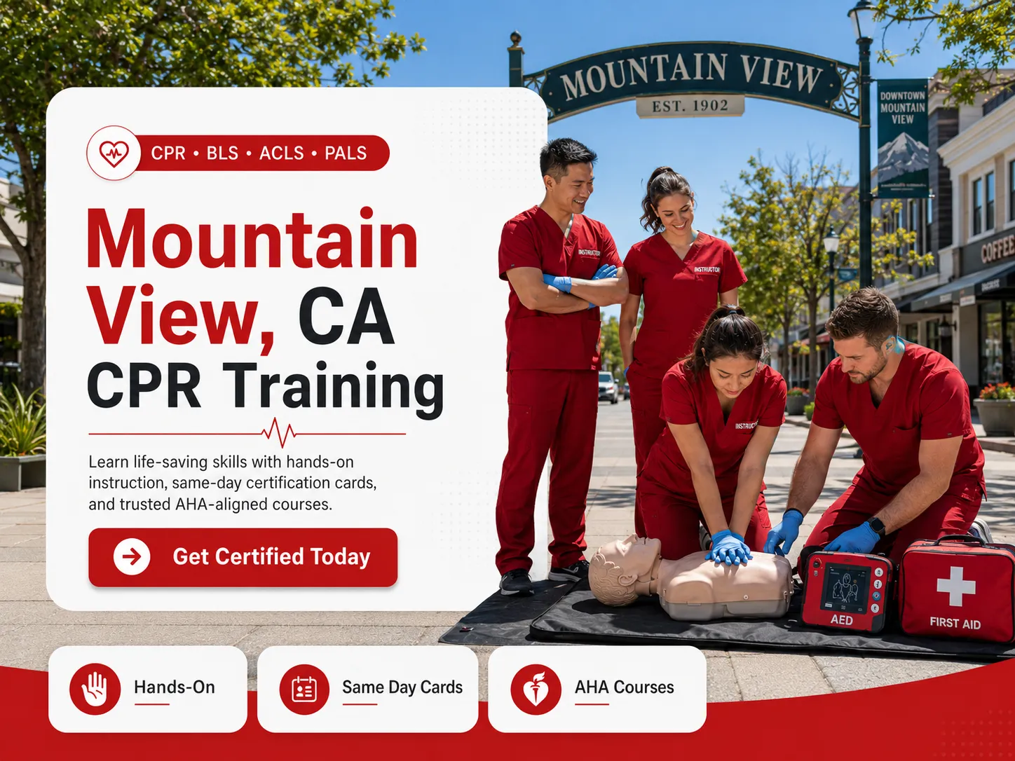 CPR, BLS, ACLS & PALS Certification Near Mountain View, CA
