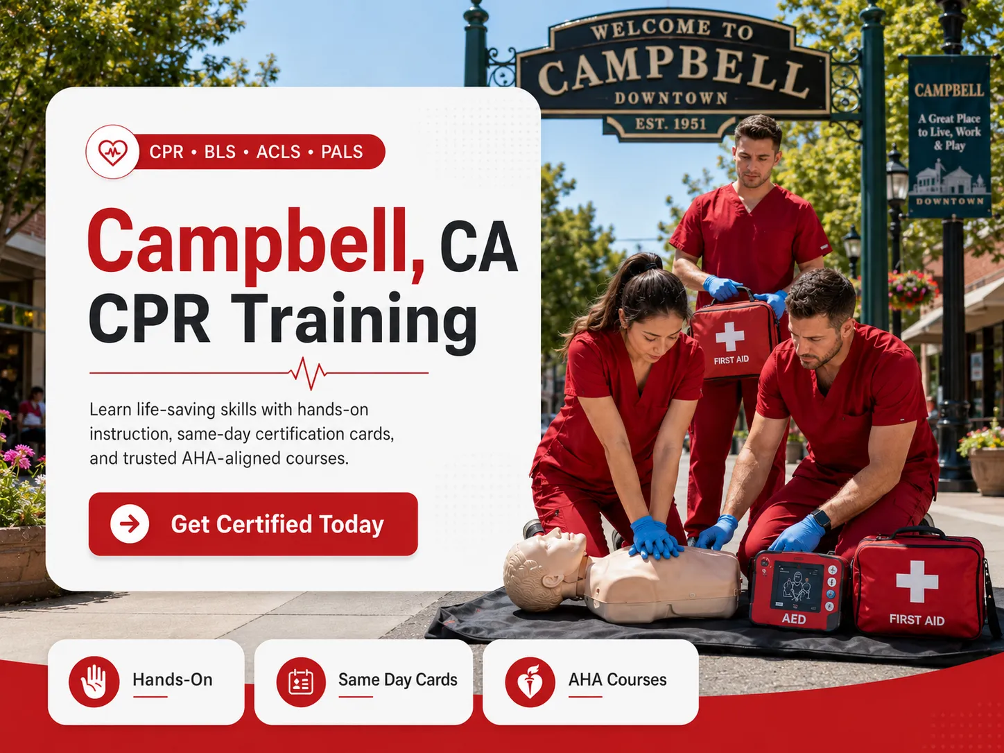 Professional CPR BLS ACLS certification training in Campbell, CA