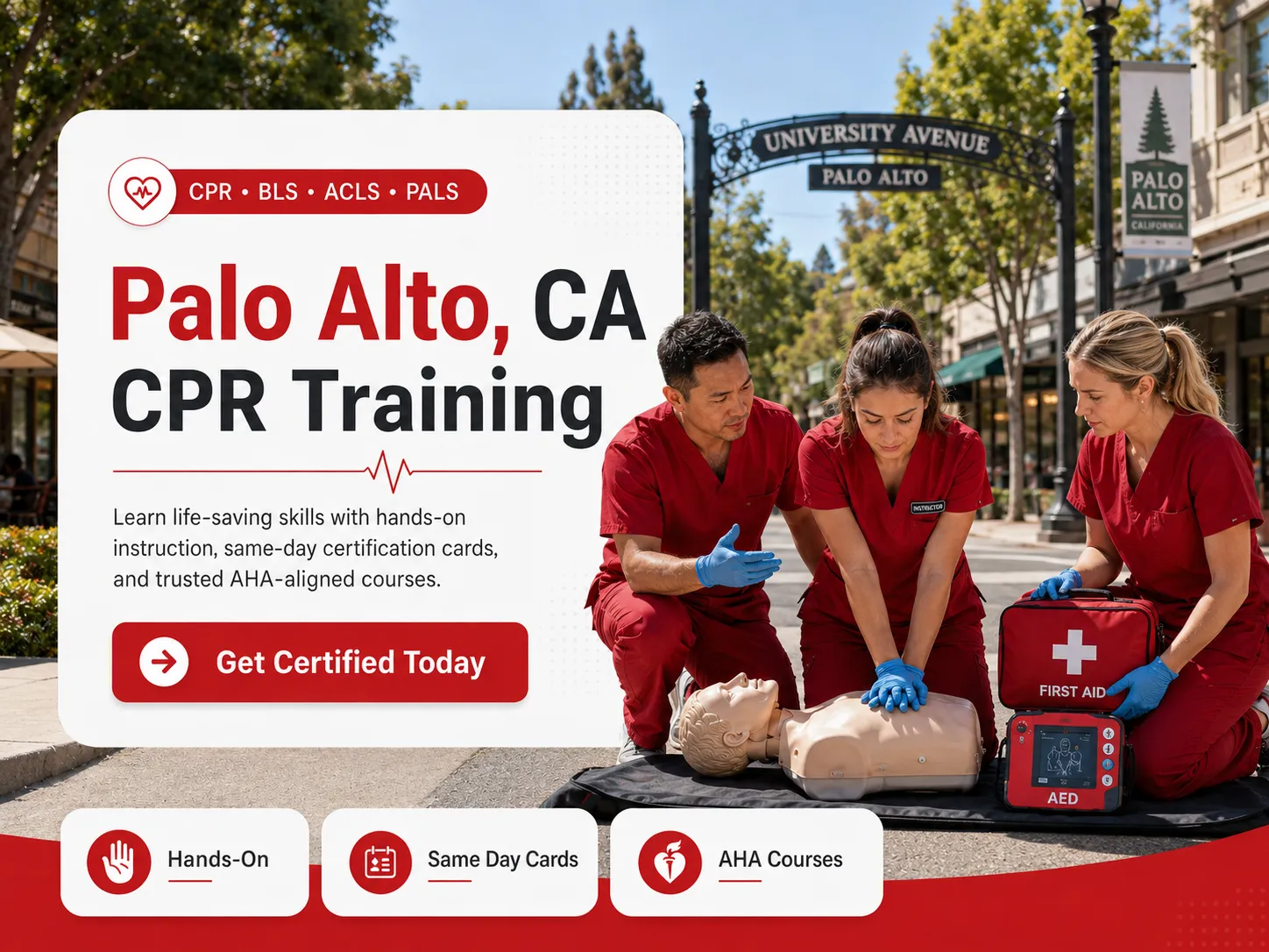 CPR, BLS, ACLS & PALS Certification in Palo Alto, CA